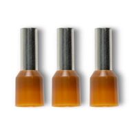 Bootlace Terminal Pre-Insulated Brown 10mm² Length 12mm 50 Pack