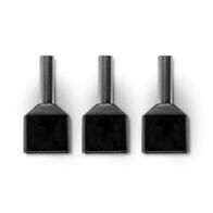 Bootlace Terminal Pre-Insulated Twin Black 2x 1.5mm² 100 Pack