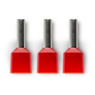 Bootlace Terminal Pre-Insulated Twin Red 2x 1mm² 100 Pack