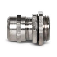 Cable Gland Brass Nickel Plated M25 Unarmoured Cable Diameter 10-14mm Thread Length 12mm