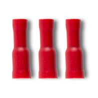 Crimp Terminal Pre-Insulated Bullet Receptacle 4mm 0.5-1.5mm² Red 50 Pack