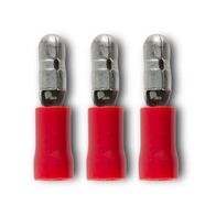 Crimp Terminal Pre-Insulated Bullet 4mm 0.5-1.5mm² Red 100 Pack