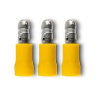 Crimp Terminal Pre-Insulated Bullet 5mm Cable 4-6mm² Yellow 50 Pack