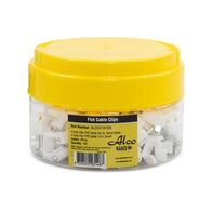 Cable Clip Flat Polyethylene Width-10mm White 100 Pack