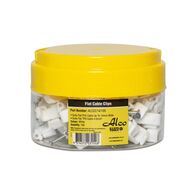 Cable Clip Flat Polyethylene Width-14mm White 100 Pack