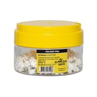 Cable Clip Flat Polyethylene Width-7mm White 100 Pack