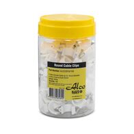 Cable Clip Round Polyethylene Diameter-16mm White 100 Pack