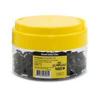 Cable Clip Round Polyethylene Diameter-7mm Black 100 Pack