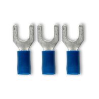 Crimp Terminal Pre-Insulated Fork 5mm Cable 1.5-2.5mm² Blue 100 Pack