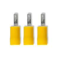 Crimp Terminal Pre-Insulated Flat Blade Length 10mm Cable 4-6mm² Yellow 50 Pack