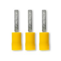 Crimp Terminal Pre-Insulated Flat Blade Length 18mm Cable 4-6mm² Yellow 50 Pack