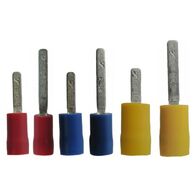 Crimp Terminal Pre-Insulated Flat Blade Length 18mm Cable 1.5-2.5mm² Blue 100 Pack