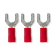 Crimp Terminal Pre-Insulated Fork 5mm Cable 0.5-1.5mm² Red 100 Pack