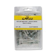 Nylon Nail Anchor Quick Drive Head Diameter 5mm x Length 45mm