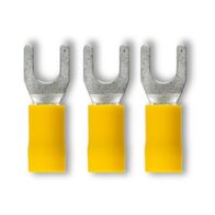 Crimp Terminal Pre-Insulated Fork 5mm Cable 4-6mm² Yellow 50 Pack