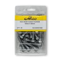 Timber Coach Screw Hexagonal Head Galvanised 10mm x Length 50mm