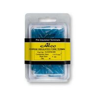Crimp Terminal Heatshrink Blue Insulated Fork 4mm Cable 1.5-2.5mm²