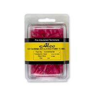 Crimp Terminal Heatshrink Red Insulated Fork 4mm Cable 0.5-1.5mm²