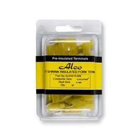 Crimp Terminal Heatshrink Yellow Insulated Fork 4mm Cable 4-6mm²