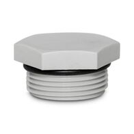 Blind Plug Nylon M25 Hexagon Head Light Grey