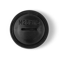 Nylon Plug Screwed Thread M25 Black