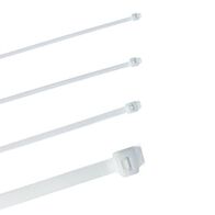 Nylon Cable Tie 100mm x 2.5mm Light Duty White 100 Pack