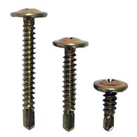 Washer Button Head Screws Drill Point Zinc Plated 8g Length 32mm 100 Pack