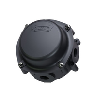 Junction Box Round Economical With Earth IP68 Side Entry 4x25mm Econo Box Black