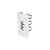 Vertical Pole Mount Bracket | Stainless Steel | Hikvision White Finish | Compatible with 26X5, 27X5, 2HX5 Series | by HIKVISION