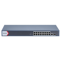 16 Port Managed Gigabit PoE Switch | 230W Power Budget | Cloud Management & Long-Range Support | by HIKVISION