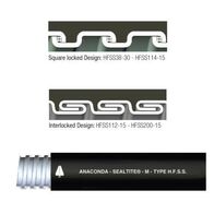 Flexible Metal Conduit Low Smoke Zero Halogen Anaconda HFSS Liquidtight Diameter 21mm Black Length 30m
