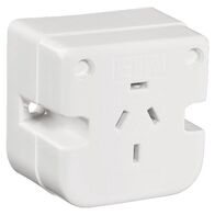 HPM 10A 4 Flat Pins Plug Base White