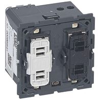 Céliane flush mounted actuator with 2 internal relays and 4 pushbuttons for the management of shutters.