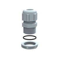 Cable gland plastic - IP 68 - ISO 12 - clamping capacity 4-6 mm - RAL 7001