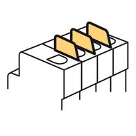 Insulating shield for MCB-DX³ - 1 module per pole