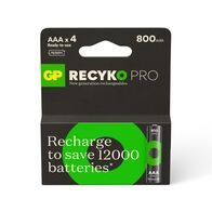 AAA Rechargeable Battery | 800mAh Capacity | Low Self-Discharge | @Card of 4 | by Powercell
