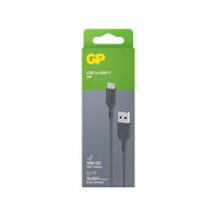 GP Charge & Sync Cable 1m USB-A to USB-C | Flexible TPE | 18W Quick Charge | 480Mbps Data Transfer | by Powercell