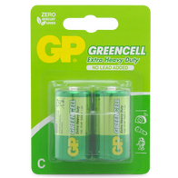 C Size Battery GP Greencell 1.5V Extra Heavy Duty | Carbon Zinc Chemistry | Pack of 2 | by Powercell