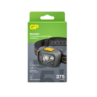 GP Discovery Consumer Headlamp | 375 Lumens | Tough Motion Sensor | IPX5 Water Resistant | by Powercell