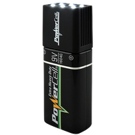 9V LED Torch GP Blocklite | 30 Lumens | 2 Lighting Functions | Compact Design | @Display Box of 30 | by Powercell