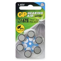 GP Zinc Air 14V Hearing Aid Battery PR44 | Long-Lasting Power | Dial Pack of 6 | by Powercell