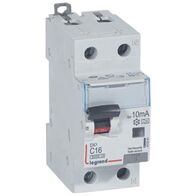 RCBO - DX³ 6000 -10 kA -1P+N-230 V~ -16 A -10 mA -A type -N right hand