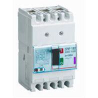 DPX³160 thermal magnetic release circuit breaker, 3 poles, with rated current of 125A and breaking capacity 50kA