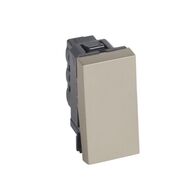 Arteor™ - 1-way push-button 6 A 250 V~ - 1 module square version - Champagne