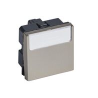 Arteor™ - 2-way push-button with label-holder 6 A 250 V~ - 2 modules square version - Champagne