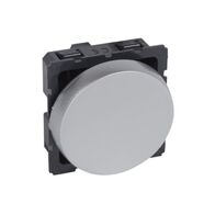 Arteor™ - 2-way switch 10 AX 250 V~ - 2 modules round version - Alu