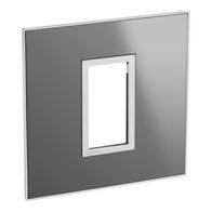 Arteor™ - British standard plate square version 1 module - Reflective Metal - Stainless Steel