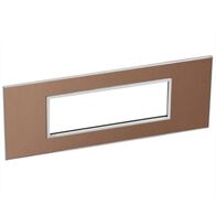 Arteor™ - Italian / US standard plate square version 6 modules - Brushed Metal - Pink Champagne