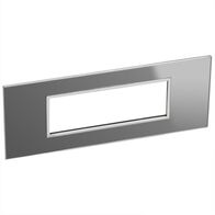 Arteor™ - Italian / US standard plate square version 6 modules - Reflective Metal - Stainless Steel