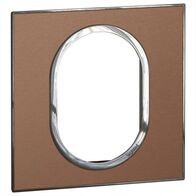 Arteor™ - British standard plate round version 3 modules 1 gang - Brushed Metal - Pink Champagne